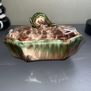 Vintage Germany Ceramic Pottery Dish with Lid 26
